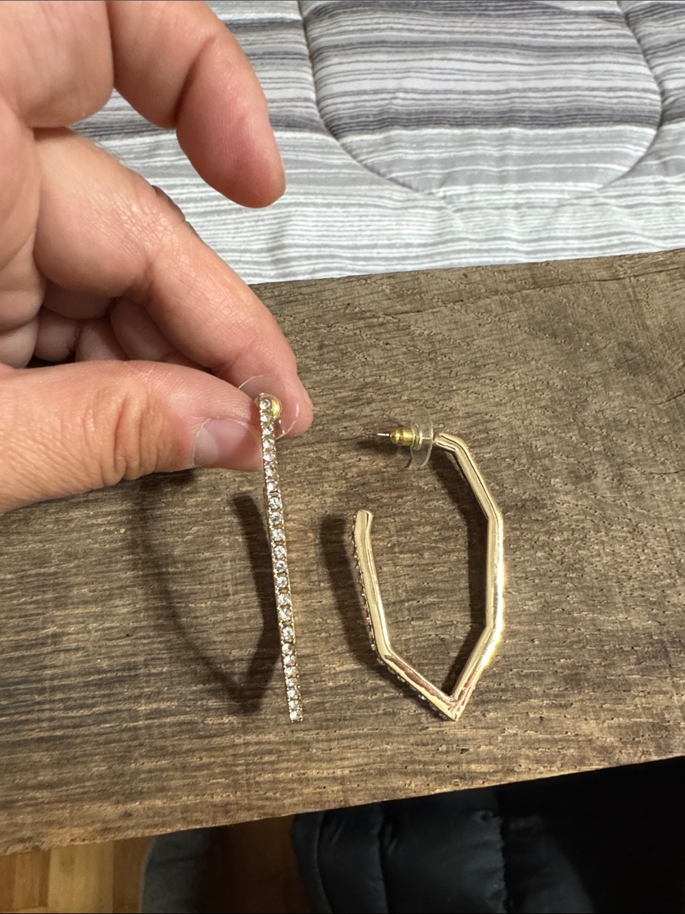 Park Lane Gold-Tone Crystal Linear Drop Earrings - Women Jewelry